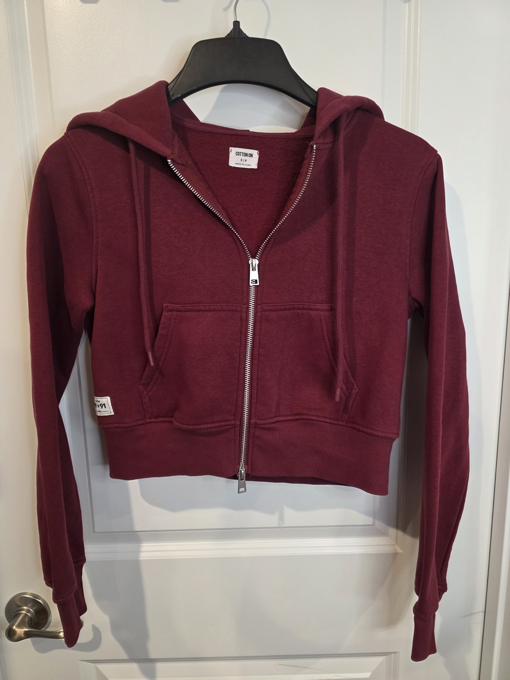 Cotton On Cropped Zip Through Hoodie
